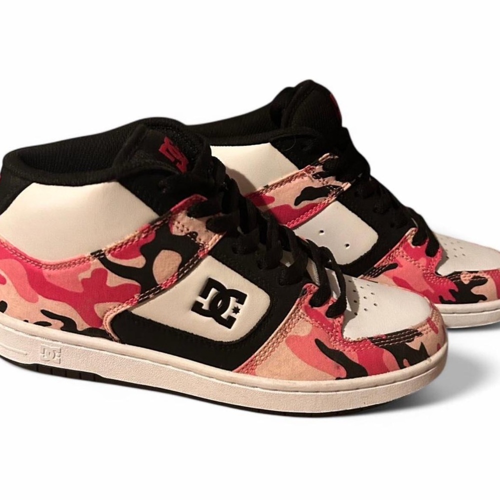 DC Pink and Black High-Top Sneakers